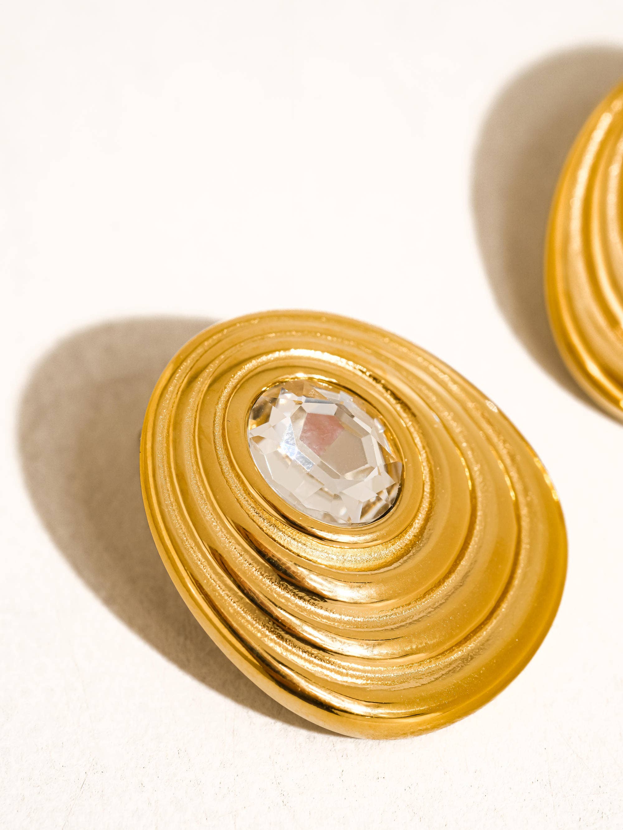 Dory Oval CZ Earrings